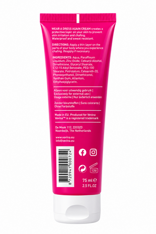 Ingredi&euml;nten tube Vevina Wear a dress again cream 75 ml
